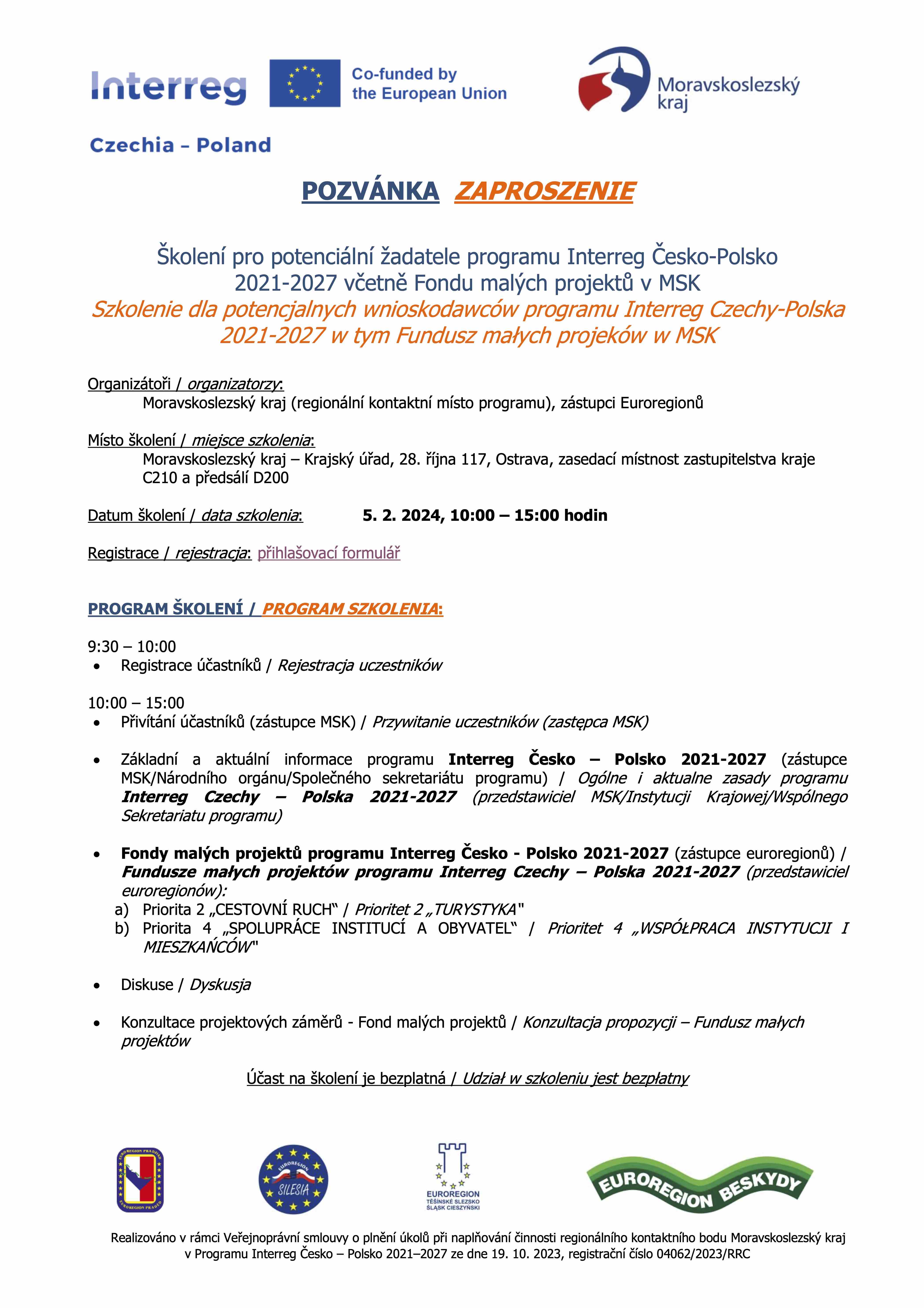 POZVNKA kolen pro adatele